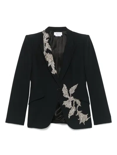 ALEXANDER MCQUEEN EMBELLISHED PADDED-SHOULDERS BLAZER