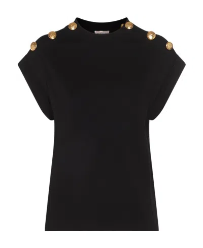 ALEXANDER MCQUEEN ALEXANDER MCQUEEN SEAL BUTTON-EMBELLISHED T-SHIRT