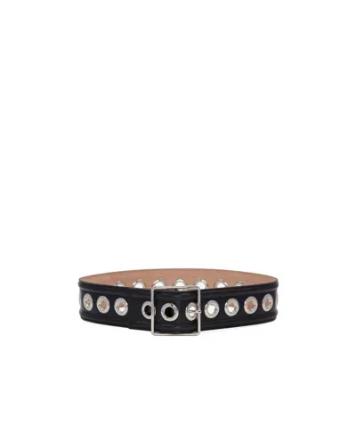 ALEXANDER MCQUEEN ALEXANDER MCQUEEN EYELET DETAILED BUCKLED BELT