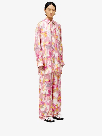 ALEXANDER MCQUEEN FLORAL PYJAMA SHIRT