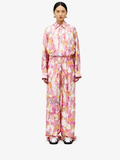 ALEXANDER MCQUEEN FLORAL PYJAMA TROUSERS