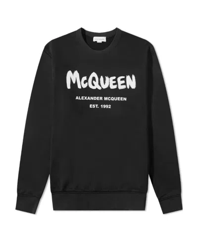 ALEXANDER MCQUEEN ALEXANDER MCQUEEN LOGO PRINTED CREWNECK SWEATSHIRT