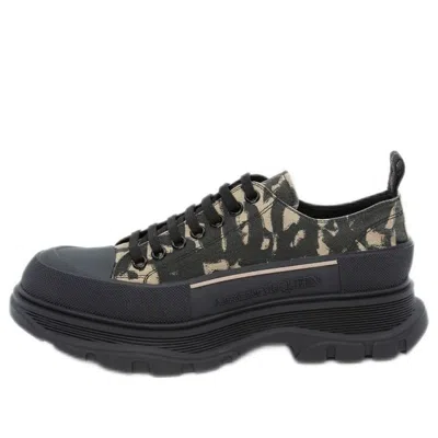 ALEXANDER MCQUEEN Alexander McQueen Graffiti Tread Slick Lace-up Sneakers 'Beige Green Black'