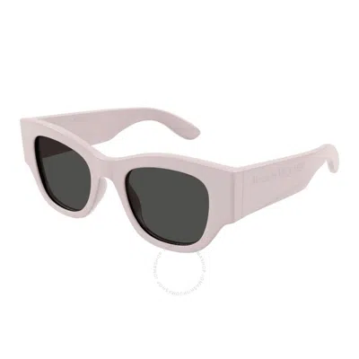 ALEXANDER MCQUEEN ALEXANDER MCQUEEN GREY SQUARE LADIES SUNGLASSES AM0420S 005 50