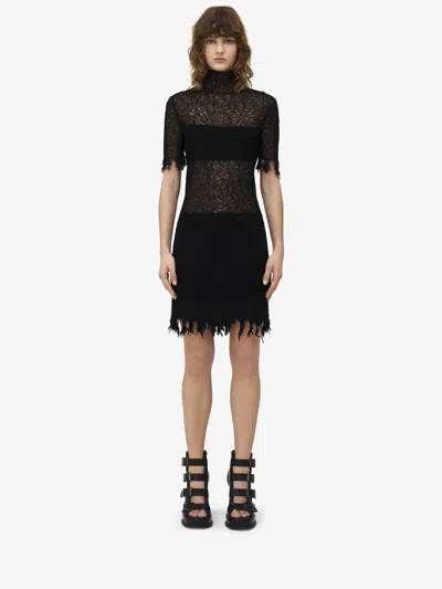 ALEXANDER MCQUEEN LACE MINI DRESS