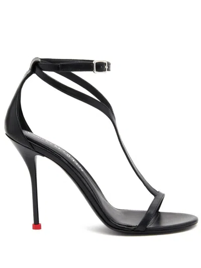 ALEXANDER MCQUEEN ALEXANDER MCQUEEN LEATHER HEEL SANDALS