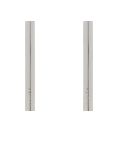 ALEXANDER MCQUEEN ALEXANDER MCQUEEN CROSS-BAR LOGO ENGRAVED EARRINGS