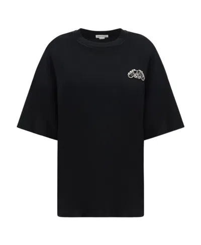 ALEXANDER MCQUEEN LOGO-EMBELLISHED COTTON T-SHIRT