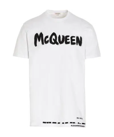 ALEXANDER MCQUEEN ALEXANDER MCQUEEN GRAFFITI LOGO CREWNECK T-SHIRT
