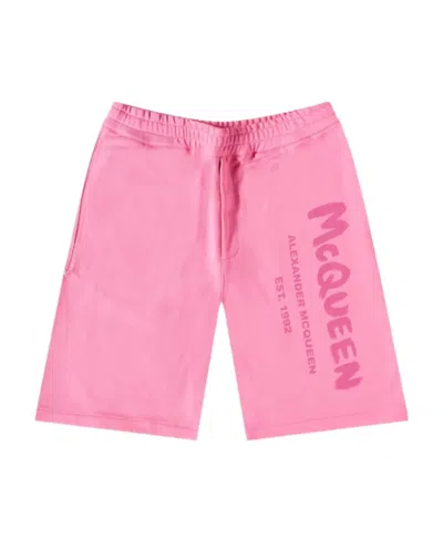 ALEXANDER MCQUEEN ALEXANDER MCQUEEN LOGO PRINTED SHORTS