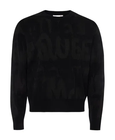 ALEXANDER MCQUEEN ALEXANDER MCQUEEN LOGO JACQUARD KNITTED JUMPER