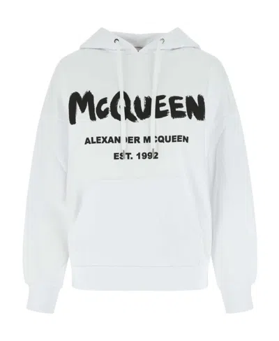ALEXANDER MCQUEEN LOGO-PRINT DRAWSTRING HOODIE