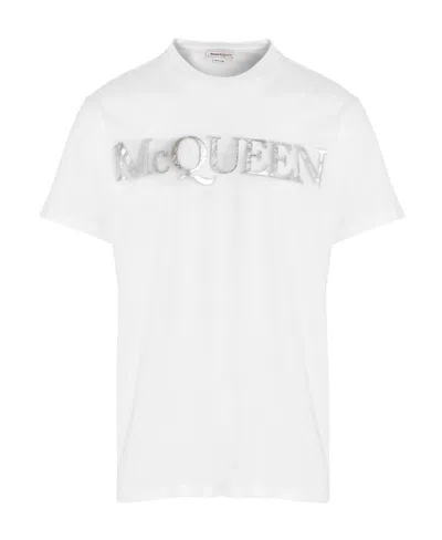 ALEXANDER MCQUEEN ALEXANDER MCQUEEN LOGO PRINTED CREWNECK T-SHIRT