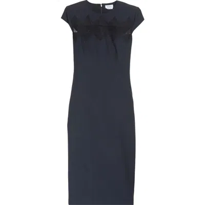 ALEXANDER MCQUEEN MCQUEEN DAY LACE CUTOUT WOOL & MOHAIR SHEATH DRESS