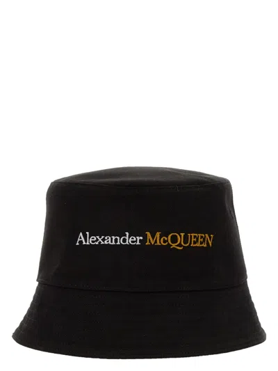 ALEXANDER MCQUEEN MEN'S BUCKET HAT WITH LOGO