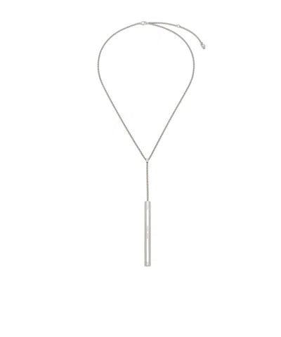 ALEXANDER MCQUEEN MEN'S T-BAR CHAIN NECKLACE IN PALLADIUM