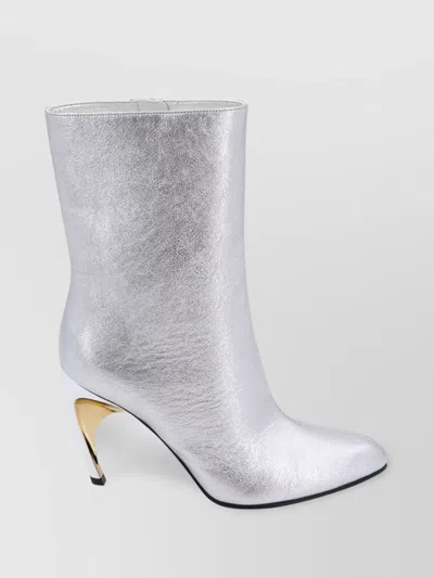 ALEXANDER MCQUEEN LEATHER ANKLE BOOTS