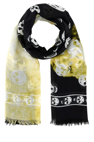 ALEXANDER MCQUEEN PRINTED SATIN FOULARD