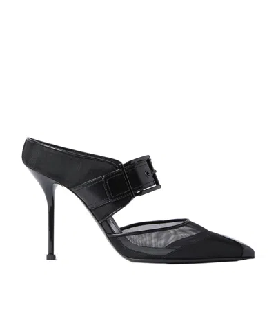 ALEXANDER MCQUEEN ALEXANDER MCQUEEN PUNK BUCKLE HEELED MULES