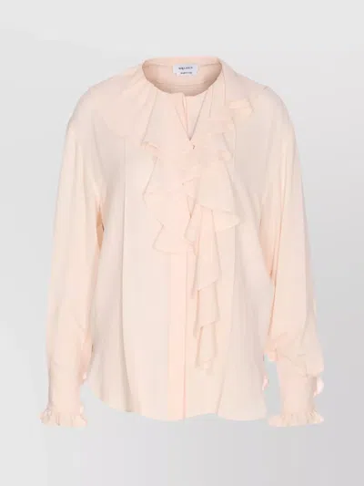 ALEXANDER MCQUEEN RUFFLED FRONT LONG SLEEVES TOP