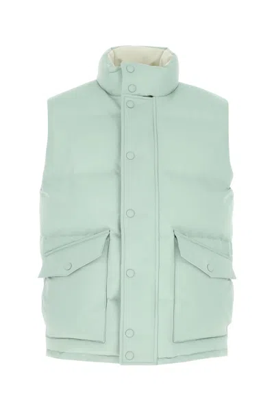 ALEXANDER MCQUEEN SEA GREEN POLYESTER SLEEVELESS PADDED JACKET