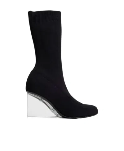 ALEXANDER MCQUEEN ALEXANDER MCQUEEN KNITTED ROUND-TOE BOOTS