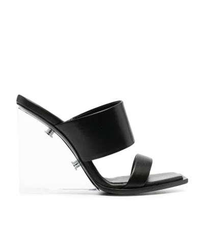 ALEXANDER MCQUEEN ALEXANDER MCQUEEN SHARD SLIP-ON WEDGE SANDALS