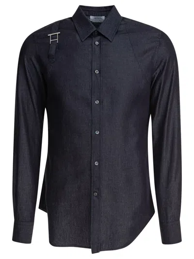 ALEXANDER MCQUEEN SHIRTS BLUE