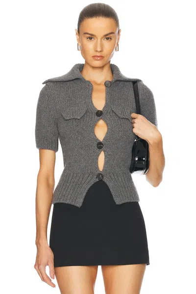 ALEXANDER MCQUEEN SHORT SLEEVE CARDIGAN