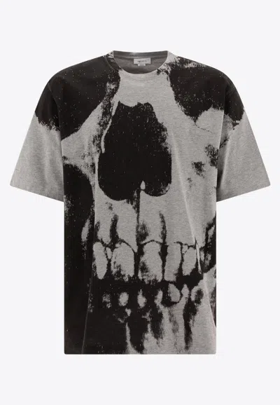 ALEXANDER MCQUEEN SKULL-PRINT CREWNECK T-SHIRT