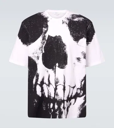 ALEXANDER MCQUEEN SKULL PRINTED COTTON JERSEY T-SHIRT