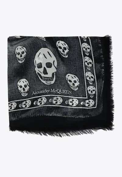 ALEXANDER MCQUEEN SKULL TROMPE L'OEIL SCARF