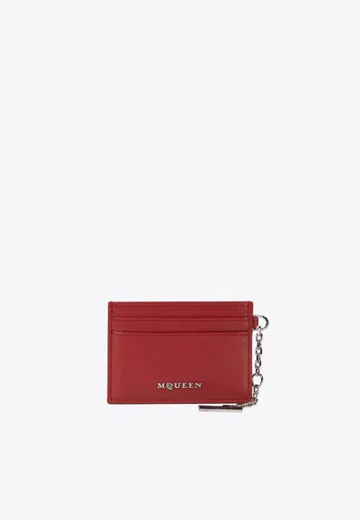 ALEXANDER MCQUEEN SLING LEATHER CARDHOLDER