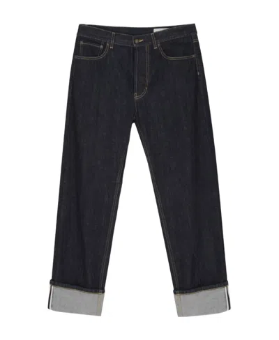 ALEXANDER MCQUEEN ALEXANDER MCQUEEN STRAIGHT-LEG TURN-UP HEM JEANS