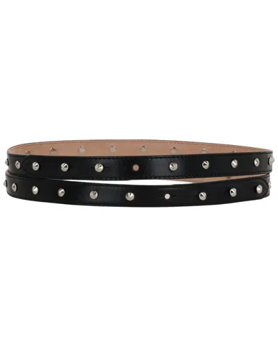 ALEXANDER MCQUEEN ALEXANDER MCQUEEN STUDDED D THIN LEATHER BELT
