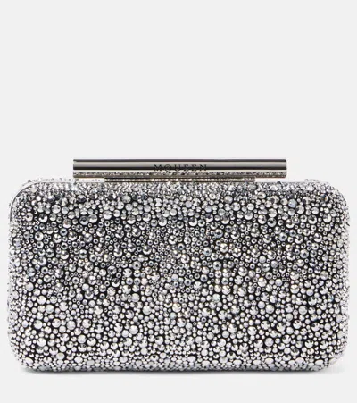 ALEXANDER MCQUEEN T-BAR CRYSTAL-EMBELLISHED CLUTCH