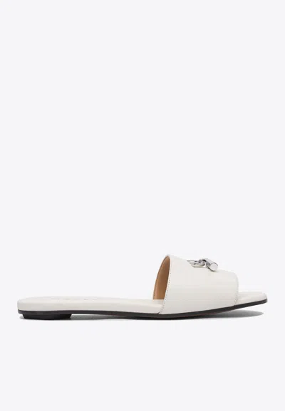 ALEXANDER MCQUEEN T-BAR LEATHER SLIDES