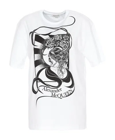 ALEXANDER MCQUEEN T-SHIRT WITH ROUND NECK AND SHORT SLEEVES