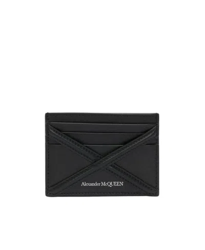 ALEXANDER MCQUEEN ALEXANDER MCQUEEN THE HARNESS LOGO PRINTED CARD HOLDER