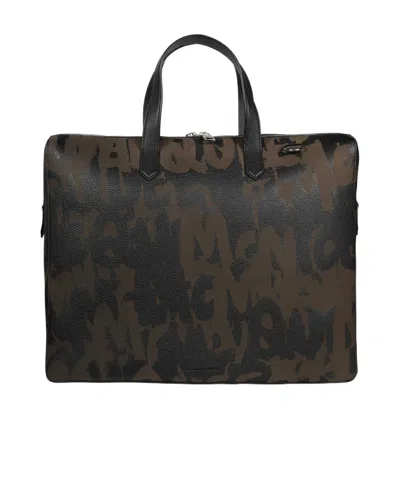 ALEXANDER MCQUEEN THE SHARP GRAFFITI-PRINT TOTE BAG