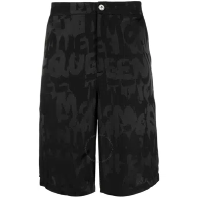 ALEXANDER MCQUEEN ALEXANDER MCQUEEN VISCOSE LOGO-JACQUARD SHORTS
