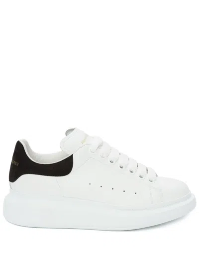 ALEXANDER MCQUEEN WOMEN WHITE BLACK LEATHER SNEAKERS, 5.5 LUXURY SNEAKERS FOR WOMEN DARVEYS