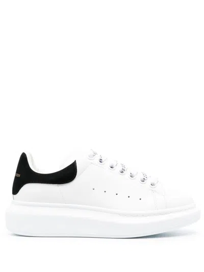 ALEXANDER MCQUEEN WOMEN WHITE LEATHER SNEAKERS, 8.5 LUXURY SNEAKERS FOR WOMEN DARVEYS