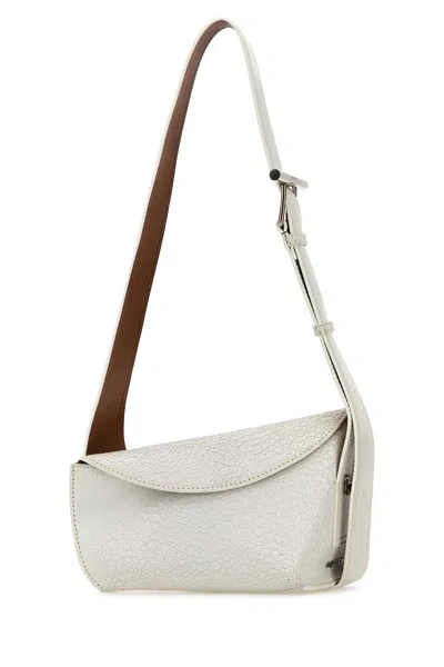 ALEXANDER MCQUEEN WHITE LEATHER SLING CROSSBODY BAG