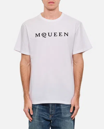 ALEXANDER MCQUEEN MEN WHITE CREWNECK T-SHIRT, XL LUXURY T-SHIRTS FOR MEN DARVEYS