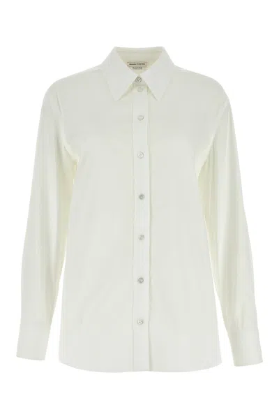 ALEXANDER MCQUEEN WHITE POPLIN SHIRT