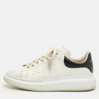ALEXANDER MCQUEEN WHITE/BLACK LEATHER OVERSIZED SNEAKERS SIZE 42