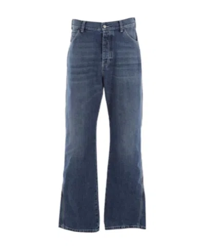 ALEXANDER MCQUEEN ALEXANDER MCQUEEN LOGO PATCH WIDE LEG JEANS