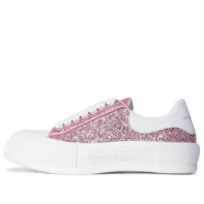 ALEXANDER MCQUEEN (WMNS) Alexander McQueen Glitter Deck Plimsoll 'Rose Pink'