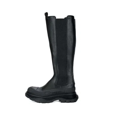 ALEXANDER MCQUEEN (WMNS) Alexander McQueen Tread Leather Over-The-Knee Boots 'Black'